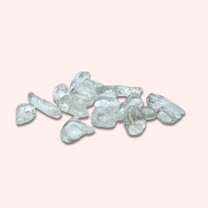 Natural Clear White Quartz Crystal Organic Chips Pack of 10