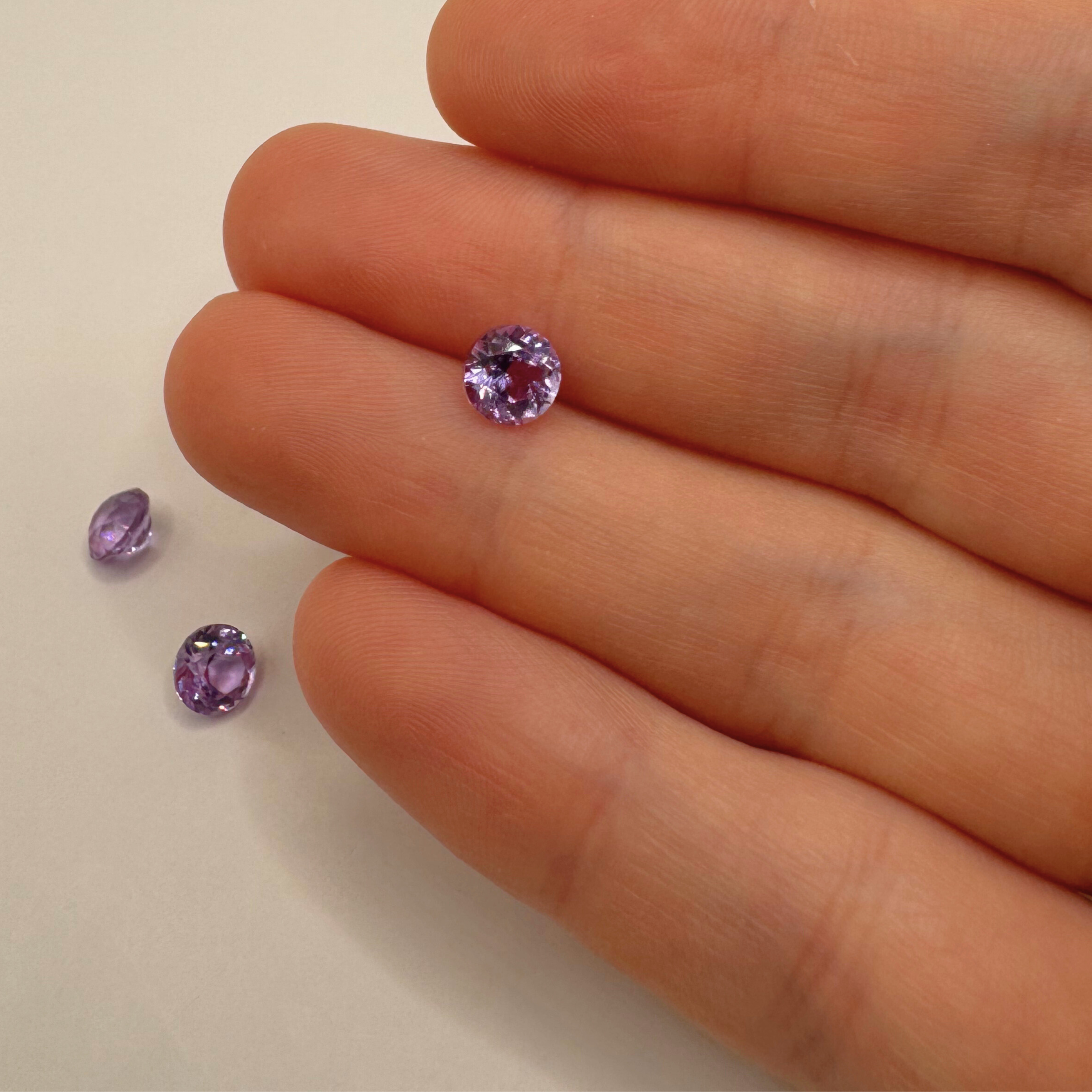 Stunning 6.5mm round lavender CZ, perfect for cast-in-place lost wax casting and whimsical jewellery designs