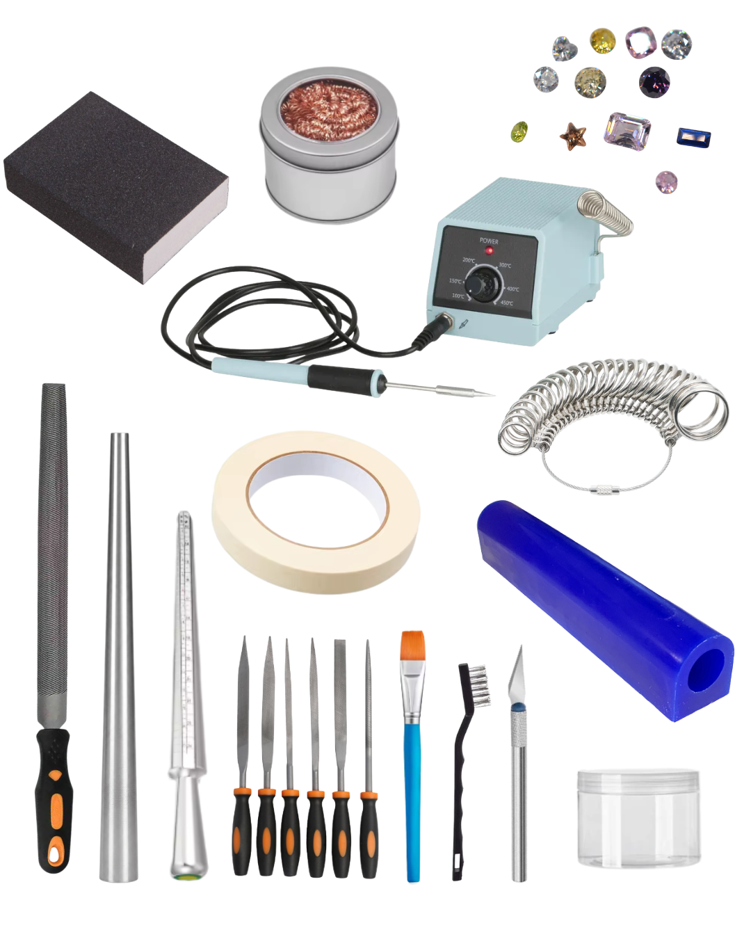 Lost wax casting jewellery making kit for beginners in Australia includes files, wax pen, cast in place gemstones and more