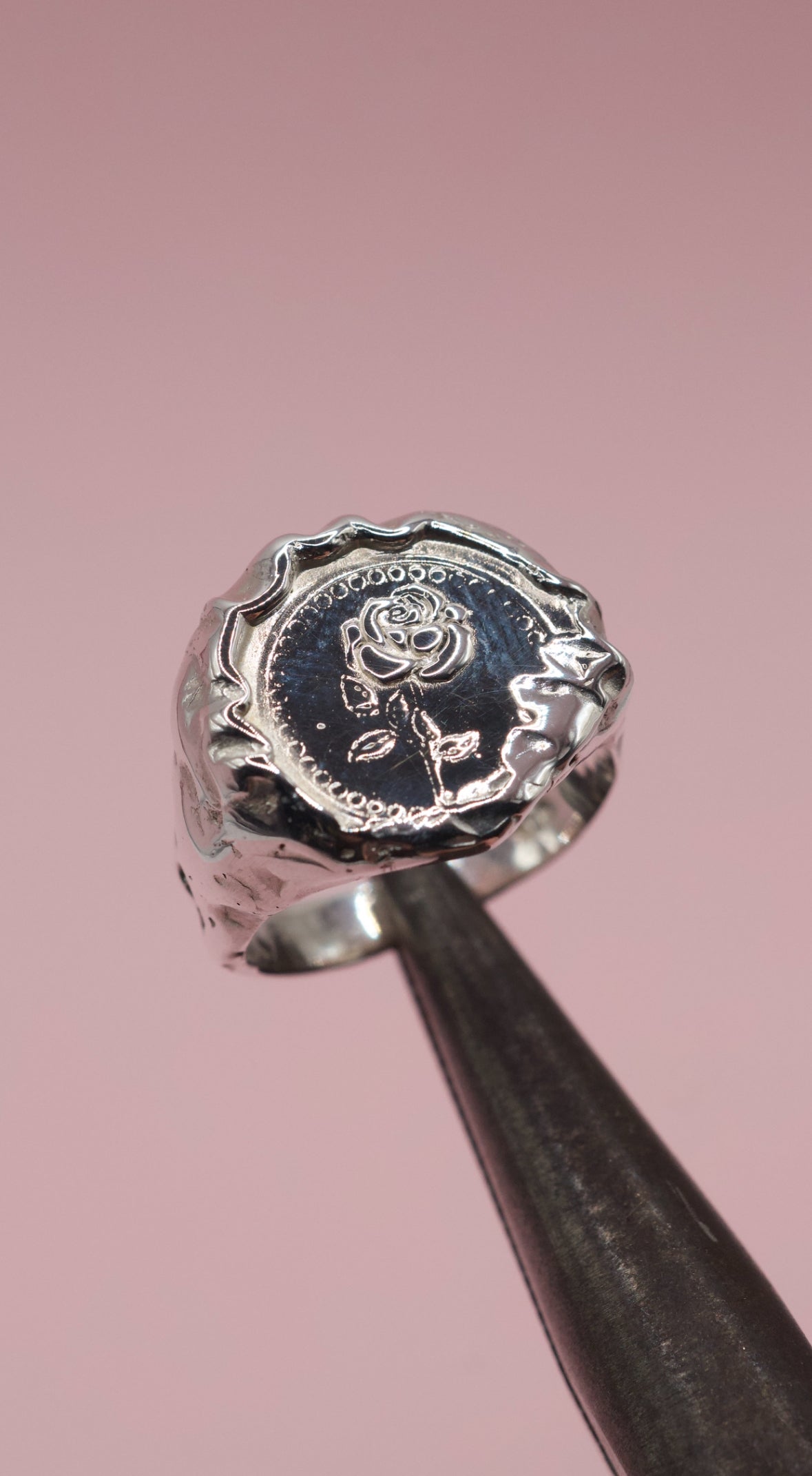 Lost Wax Silver Ring - "La Vie en Rose" | Handmade, Ready to Ship