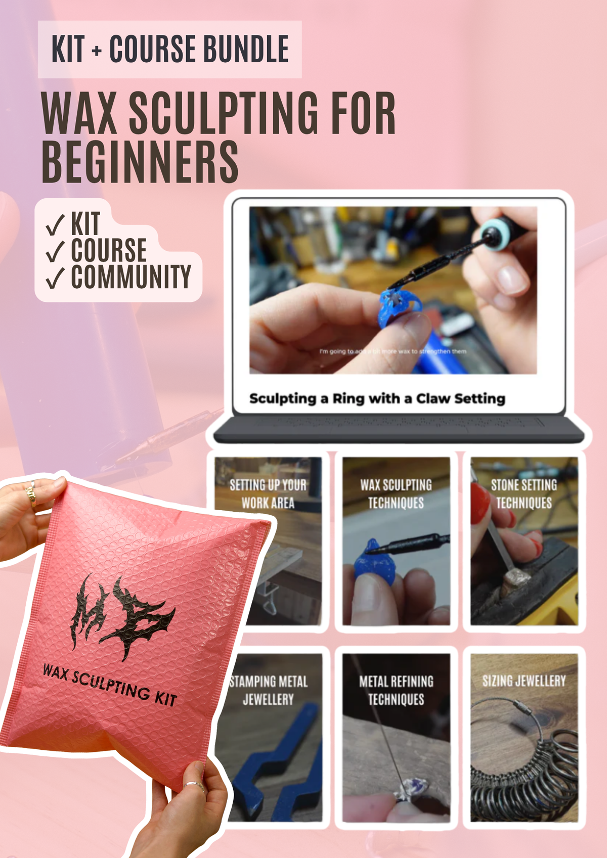 Lost Wax Casting Kit | Beginner Wax Carving Jewellery Making Kit (Build-Up Method)