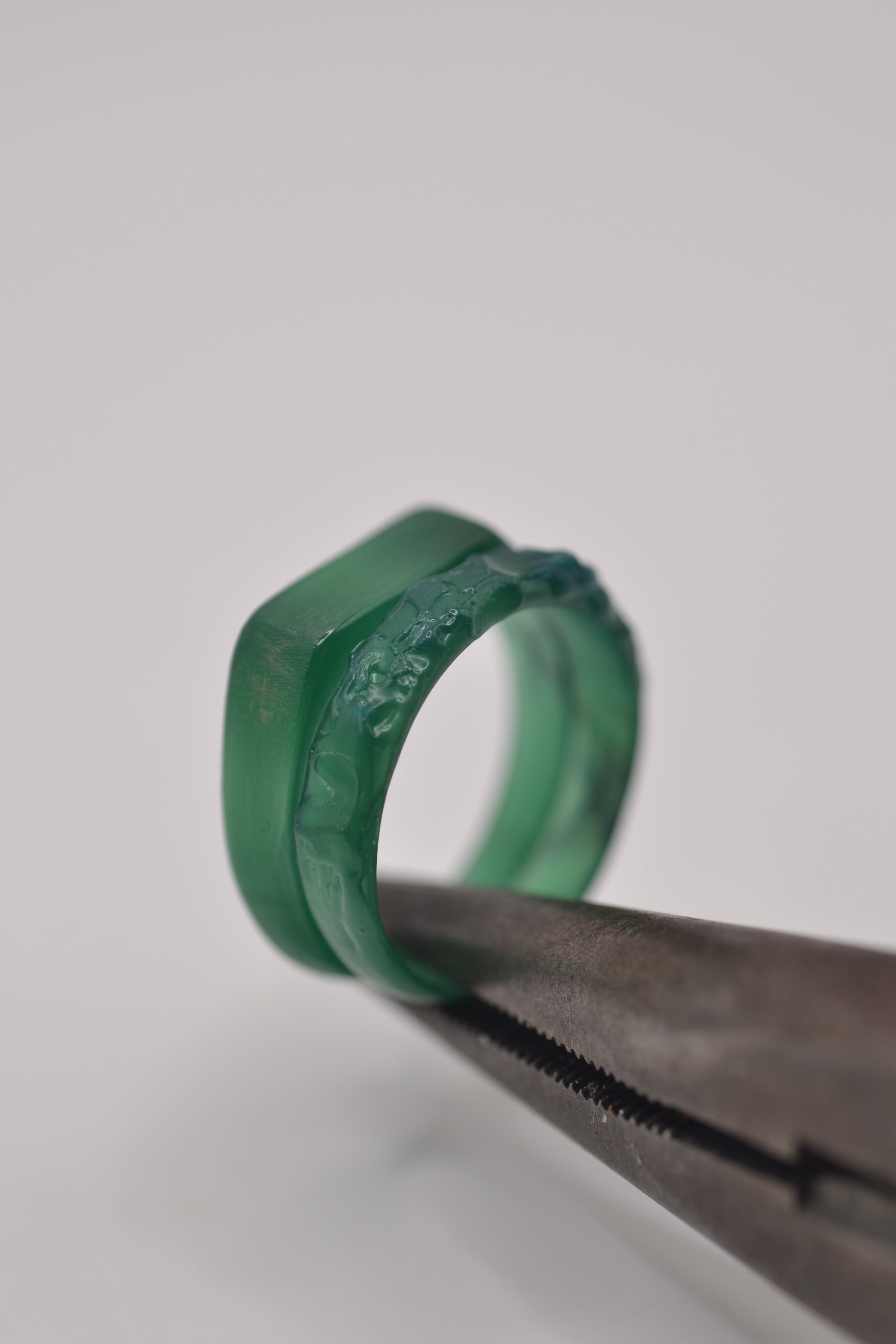 green ferris wax carved ring designs in pliers