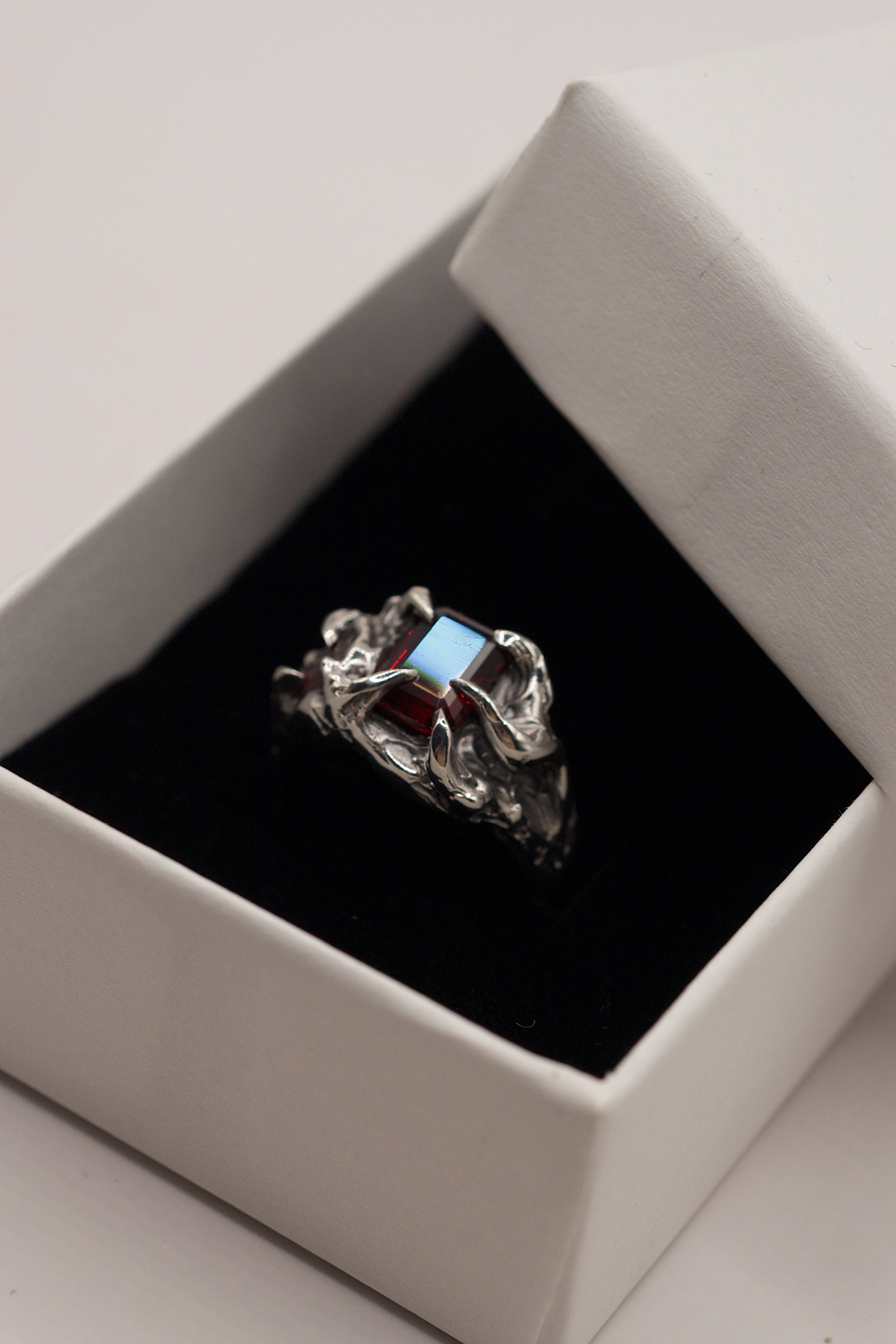 Lost Wax Silver Ring - "Cherry" | Handmade, Ready to Ship