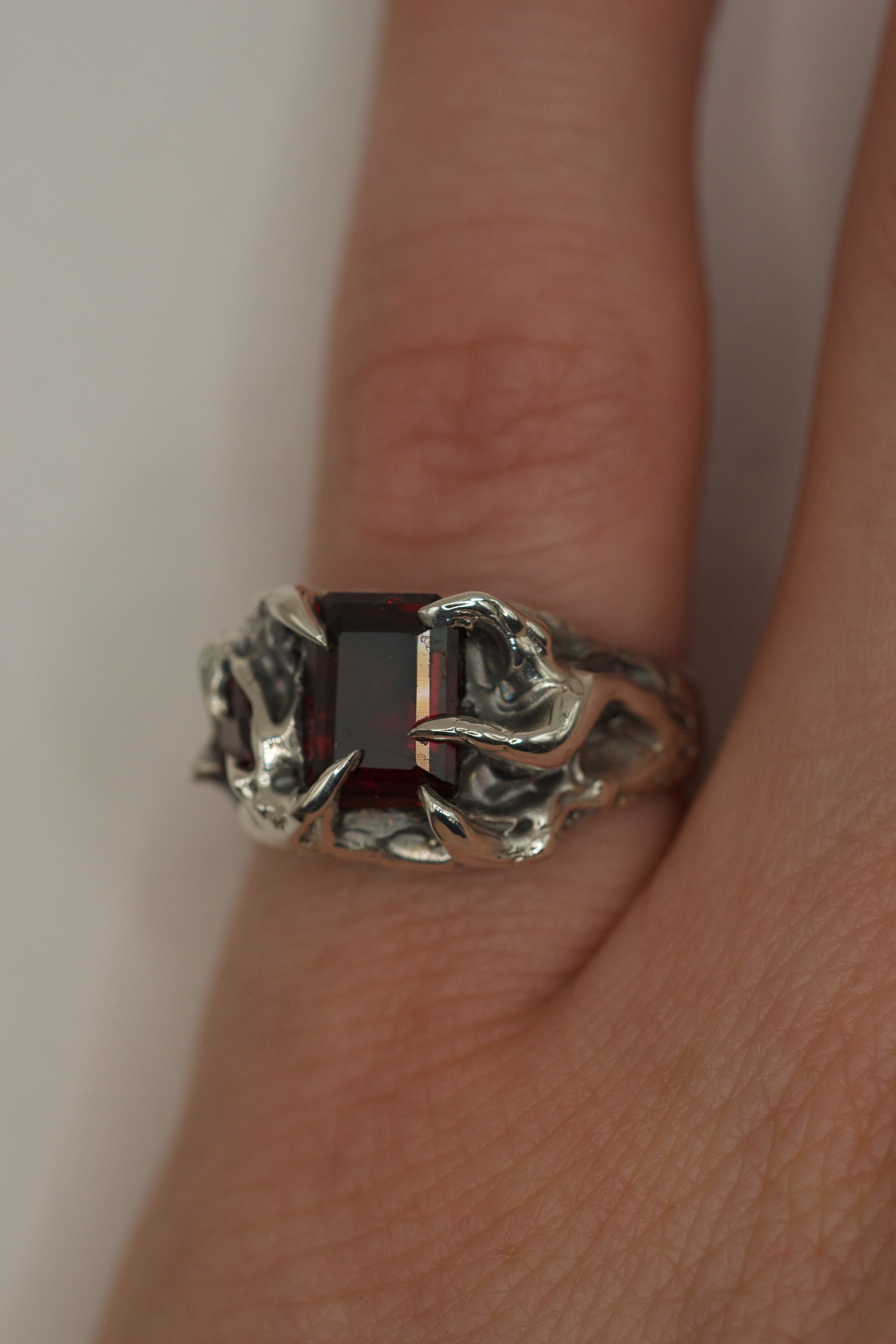 Lost Wax Silver Ring - "Cherry" | Handmade, Ready to Ship