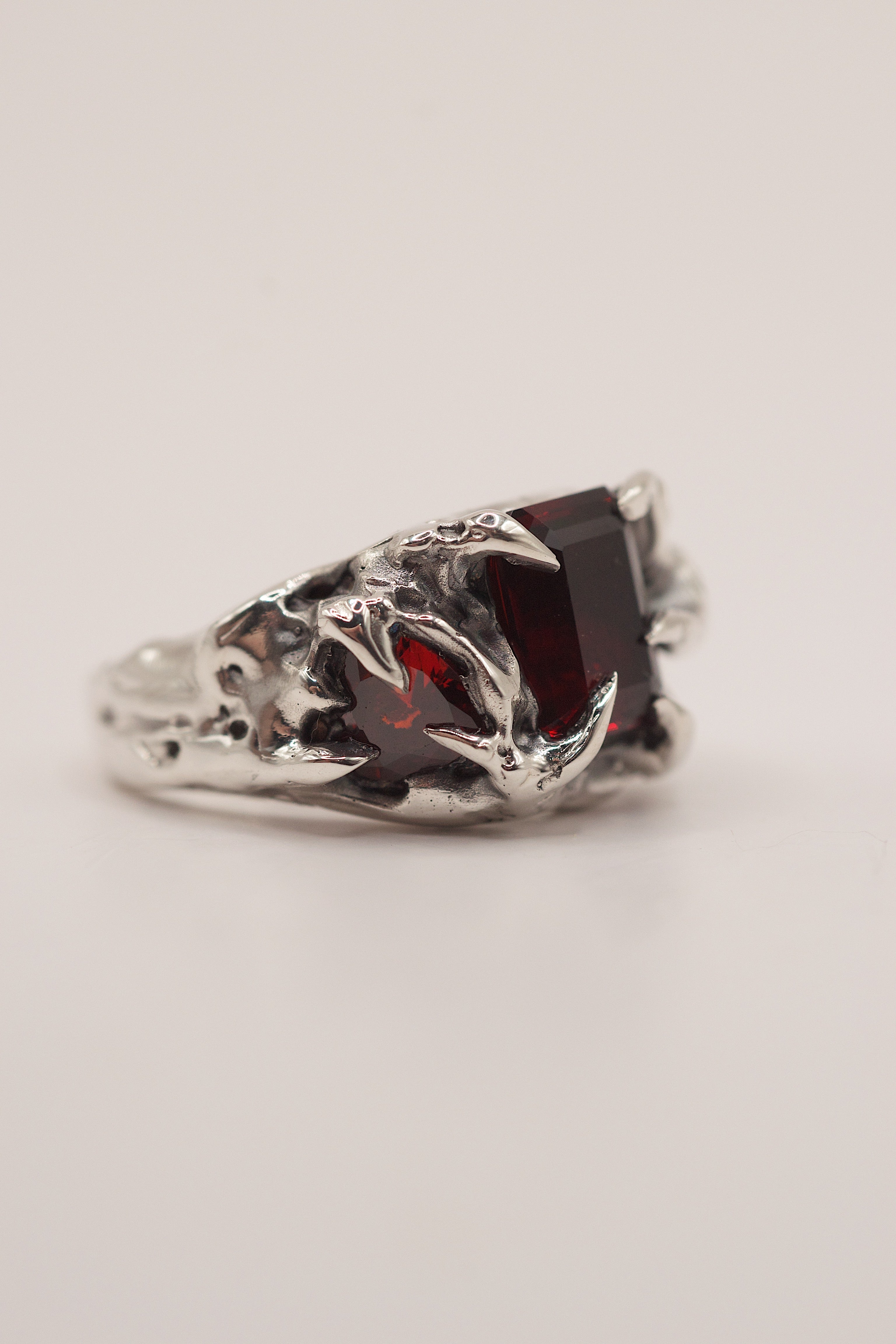 Lost Wax Silver Ring - "Cherry" | Handmade, Ready to Ship
