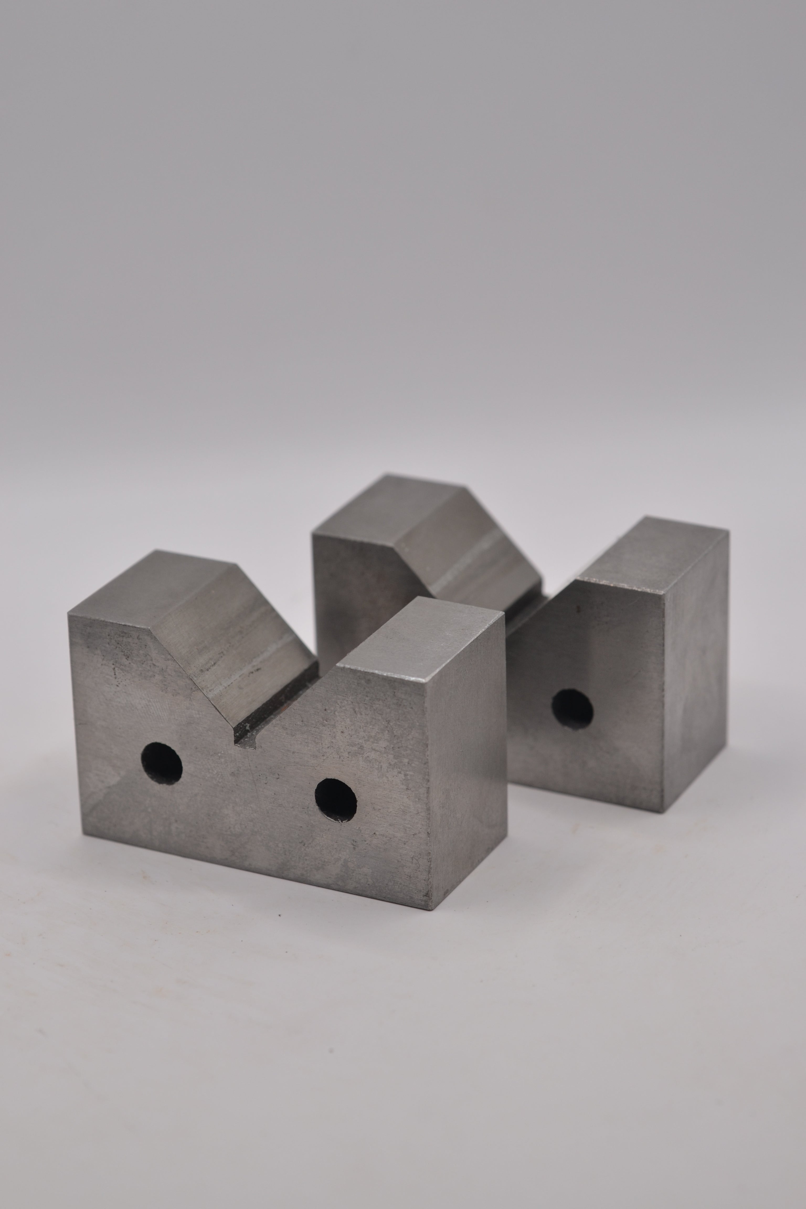 Pair of cast iron ring mandrel holders supplied as a set of two for jewellery making.