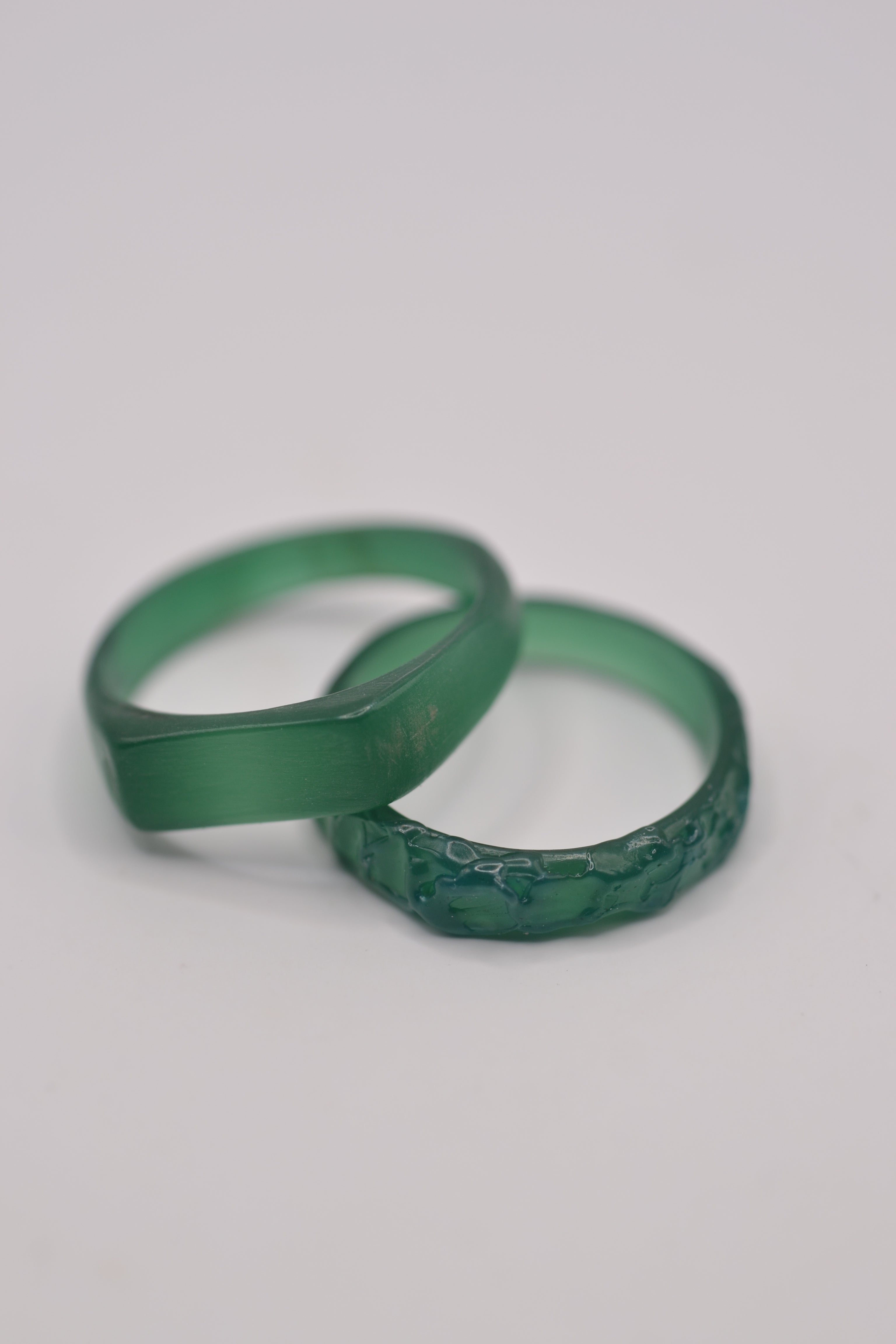 Examples of hand carved jeweller’s wax ring models. 