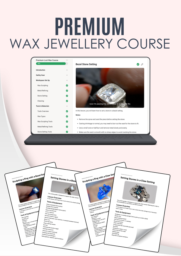 metal bones jewellery wax carving course cover