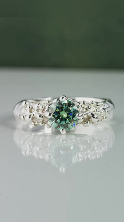 @lucea_jewellery - handmade silver ring with blue gemstone, student result from wax carving course