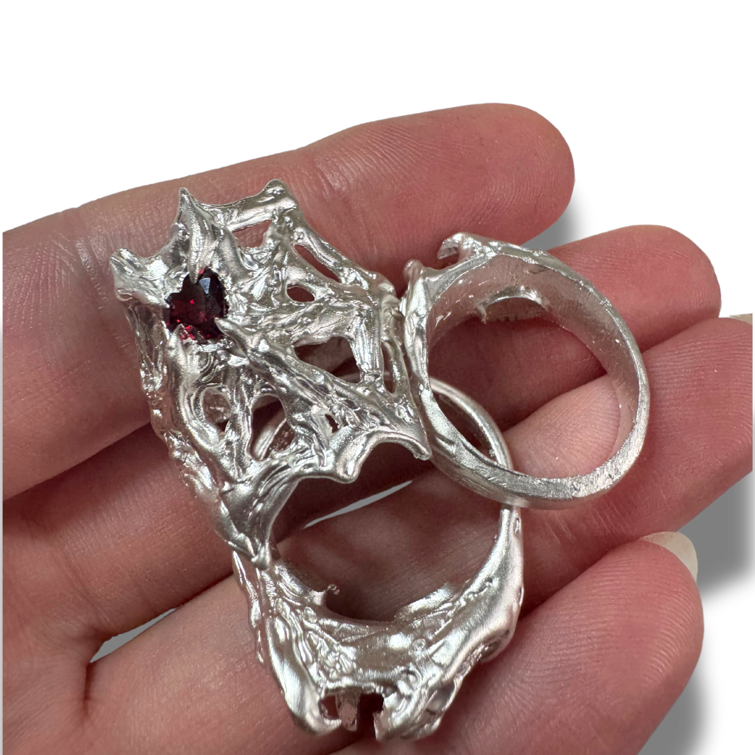 raw castings from the lost wax process in hand